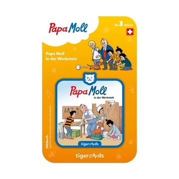 Tigercard Papa Moll in der Werkstatt, Deutsch