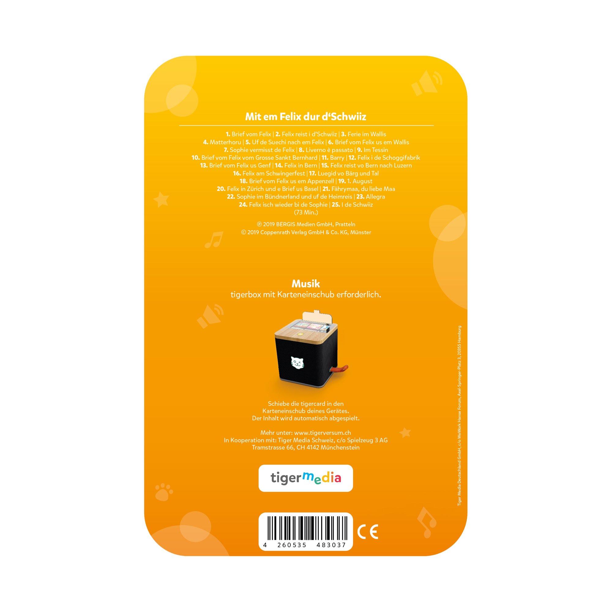Tigermedia  Tigercard Mit em Felix dur d'Schwiz, Tedesco 