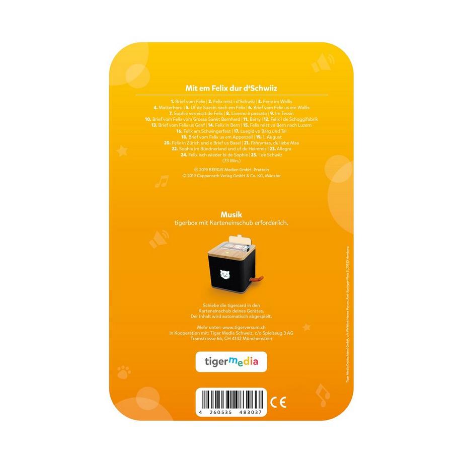 Tigermedia  Tigercard Mit em Felix dur d'Schwiz, Deutsch 