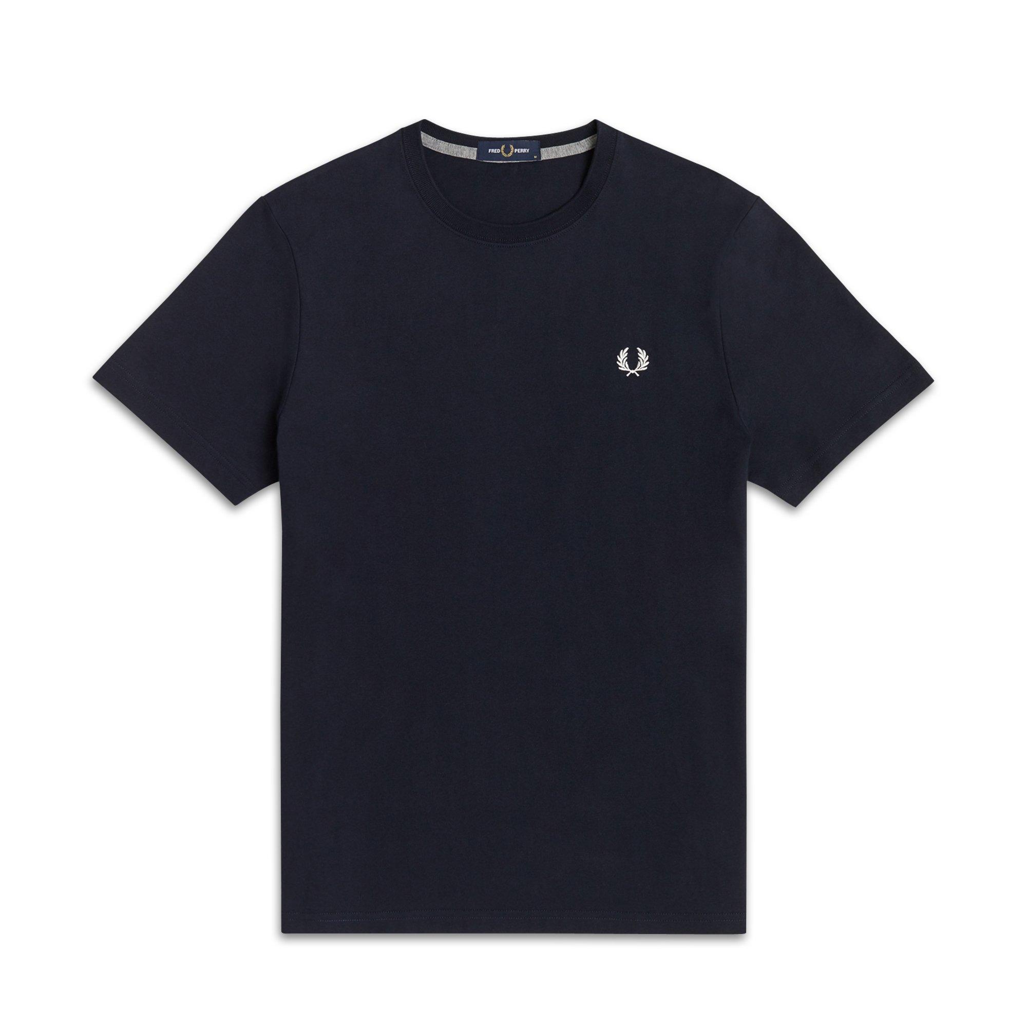 FRED PERRY T-Shirt mit Lorbeerkranz Stickerei  