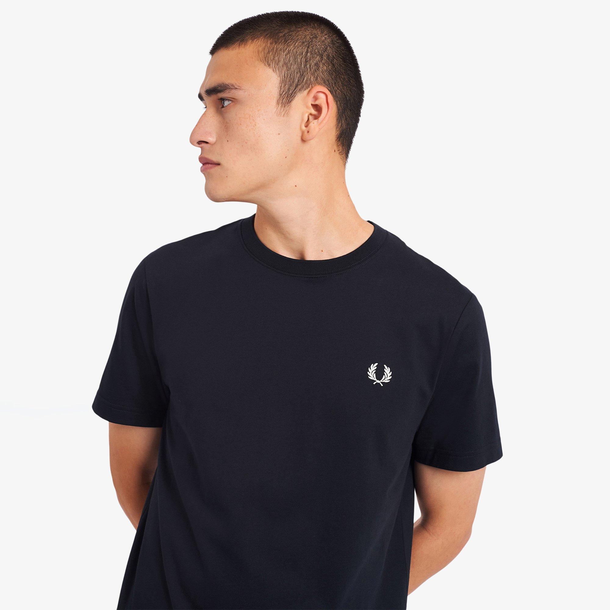FRED PERRY T-Shirt mit Lorbeerkranz Stickerei  