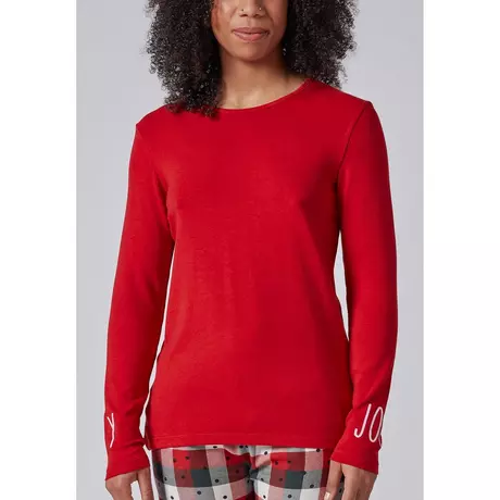 Skiny Every Night in Skiny 04 Haut de pyjama, manches longues Rouge