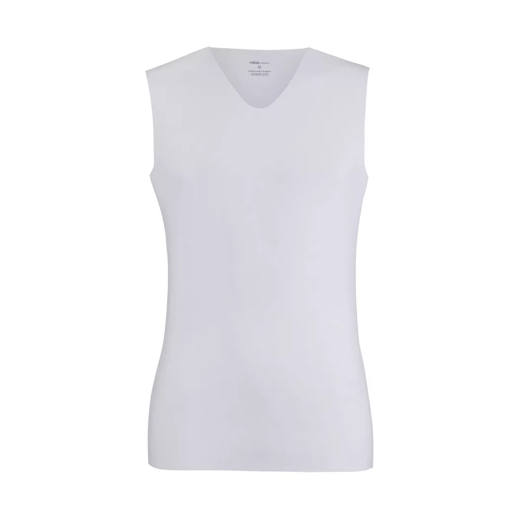 ISA bodywear - T-Shirt, Body Fit, ärmellos, für Herren, Weiss, Größe M