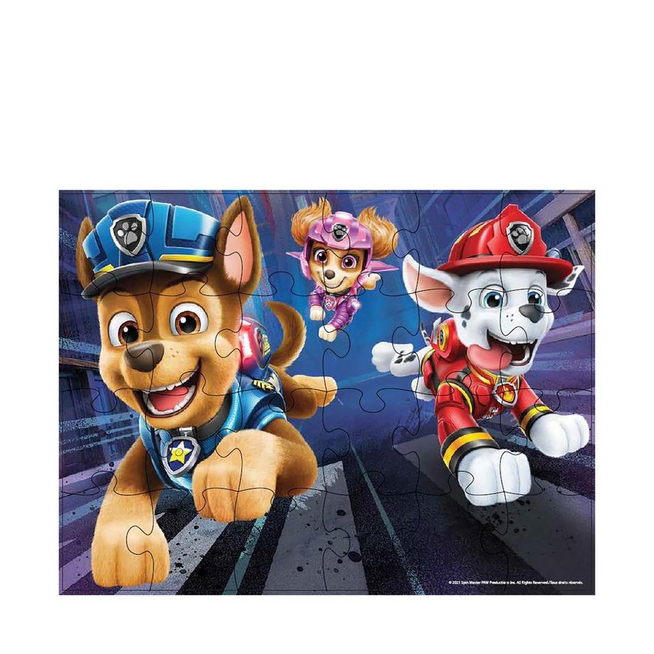 Spin Master Games  3 Holzpuzzles in einer Holzbox, Puzzlemotive aus Paw Patrol: Der Kinofilm 