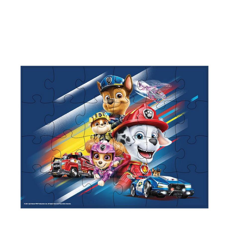 Spin Master Games  3 Holzpuzzles in einer Holzbox, Puzzlemotive aus Paw Patrol: Der Kinofilm 