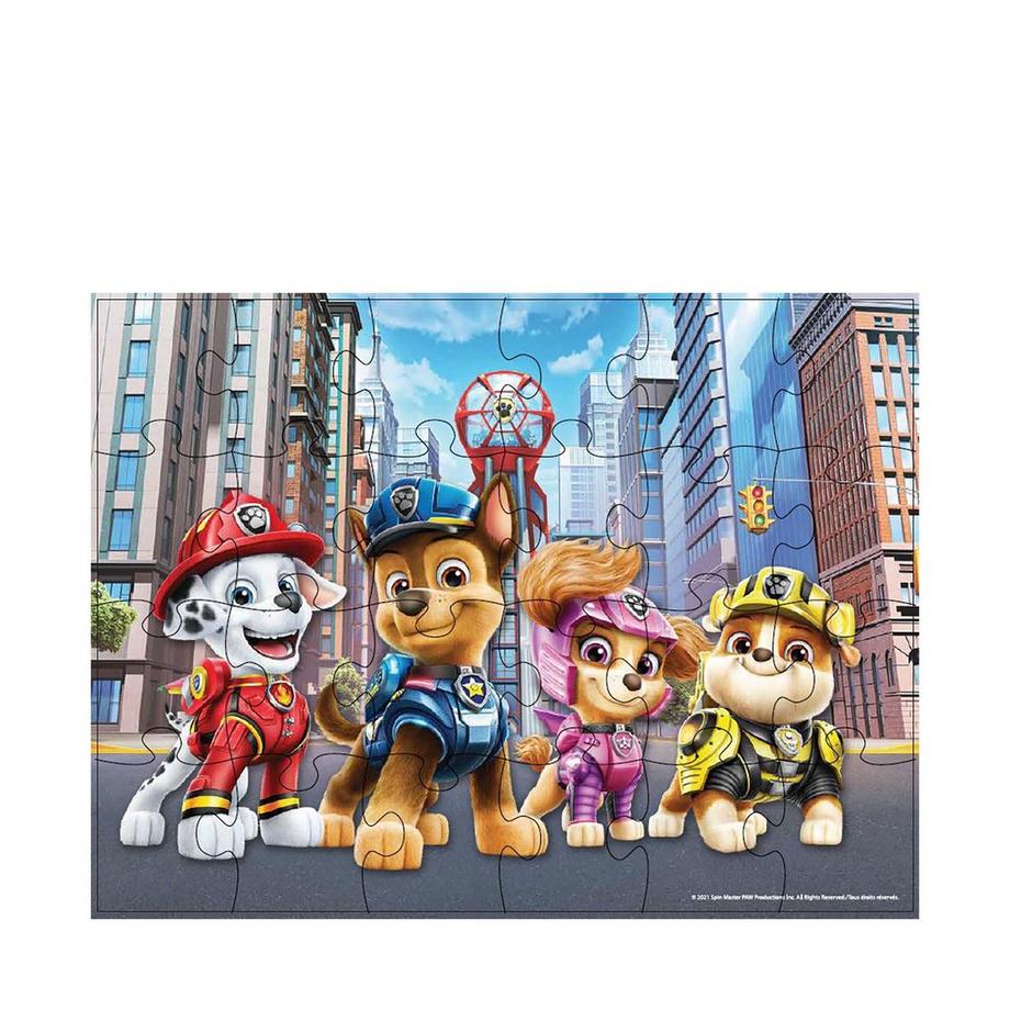 Spin Master Games  3 Holzpuzzles in einer Holzbox, Puzzlemotive aus Paw Patrol: Der Kinofilm 