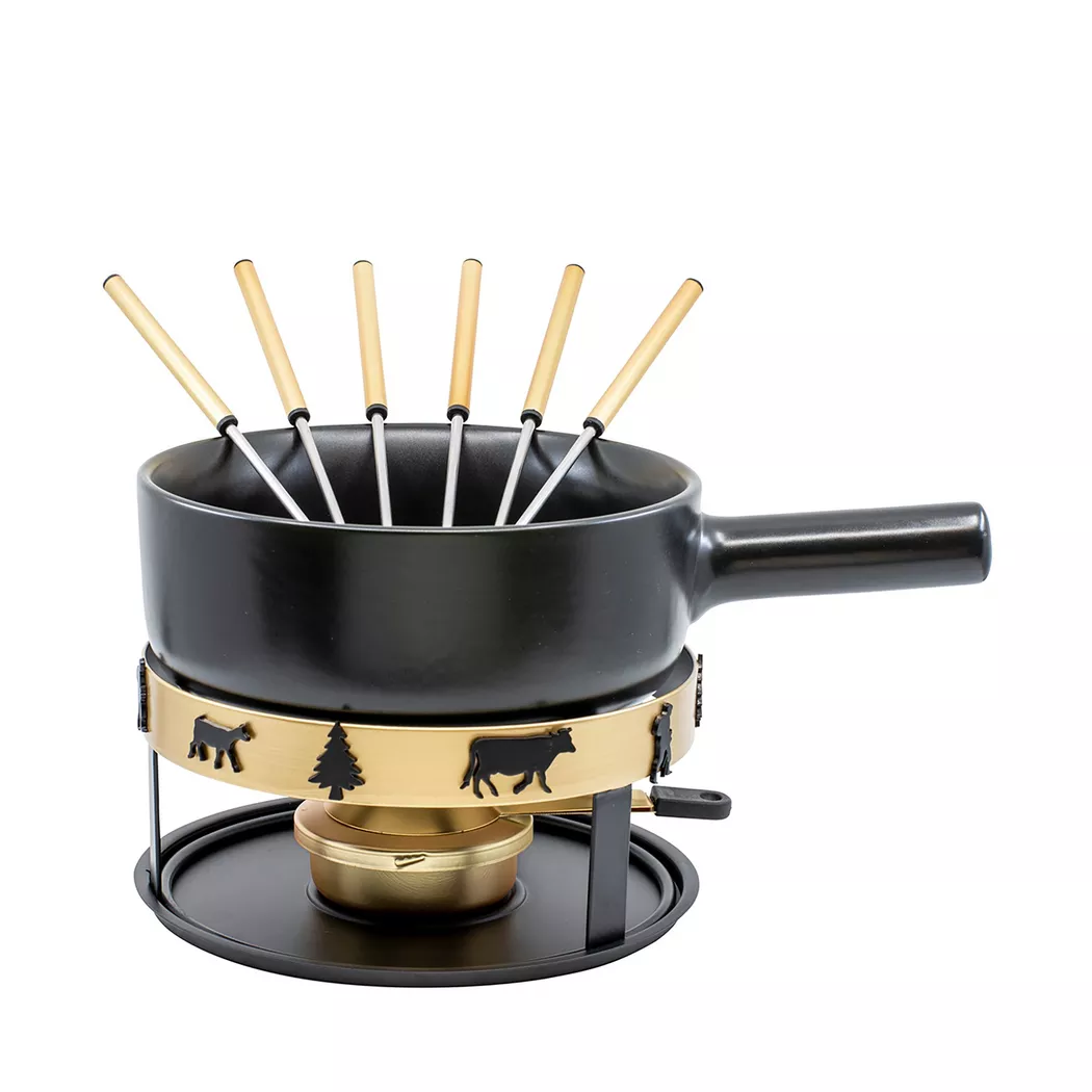 Kadastar - Käsefondue-Set, 22cm, Black