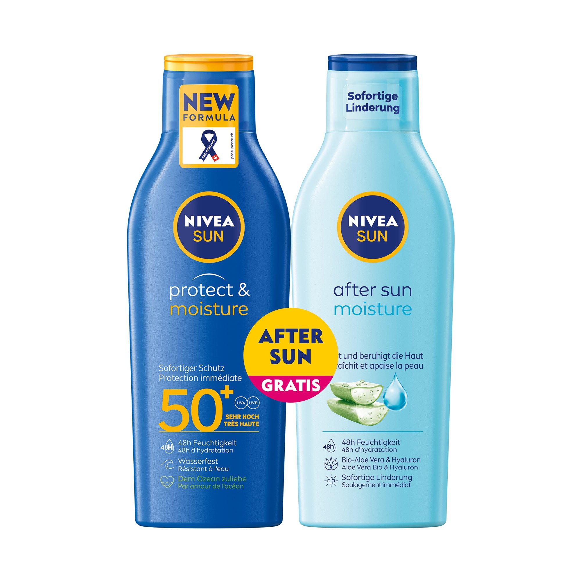 Image of NIVEA Mixpack P&M Lotion LSF 50 + After Sun Lotion - 2X200ML