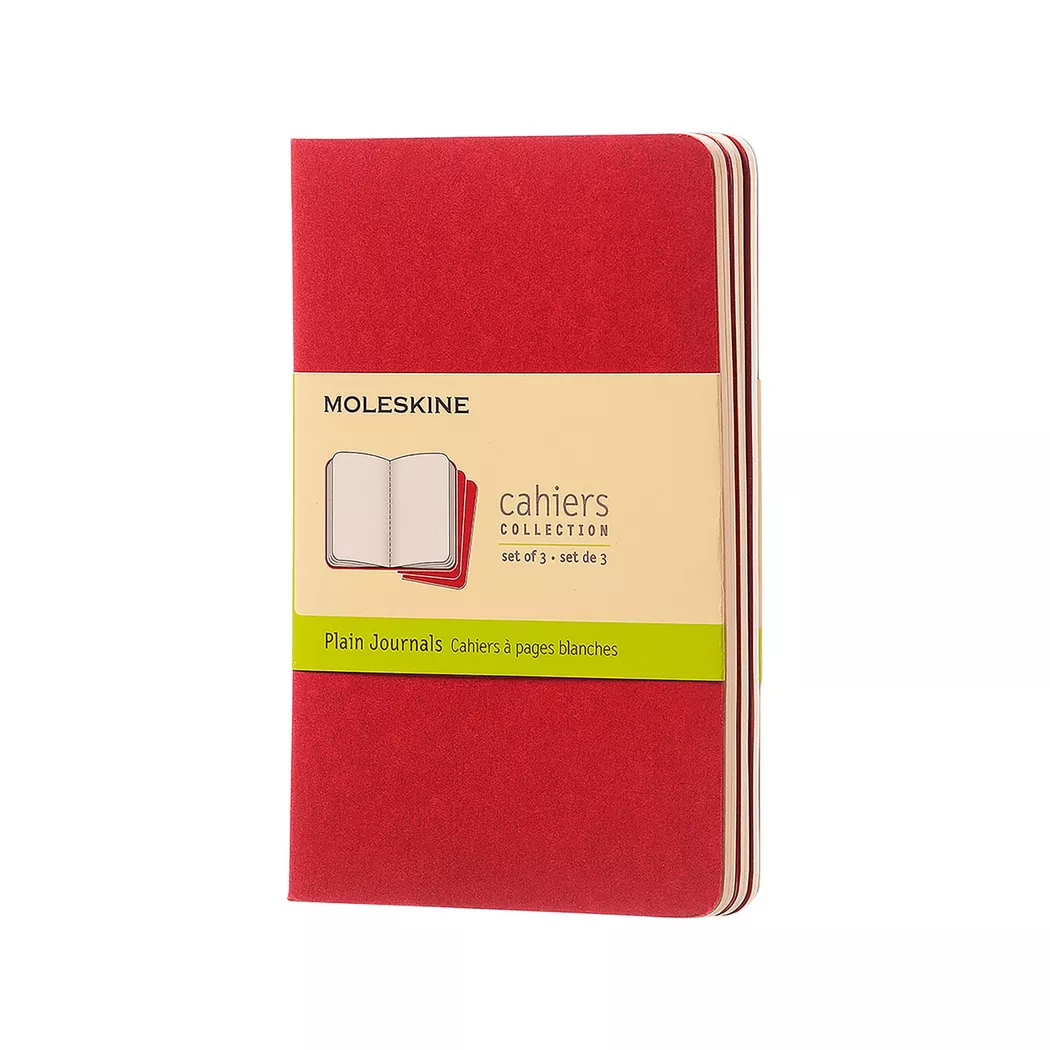 MOLESKINE Notizheft Cahier, P/A6, blanko, Karton, rot