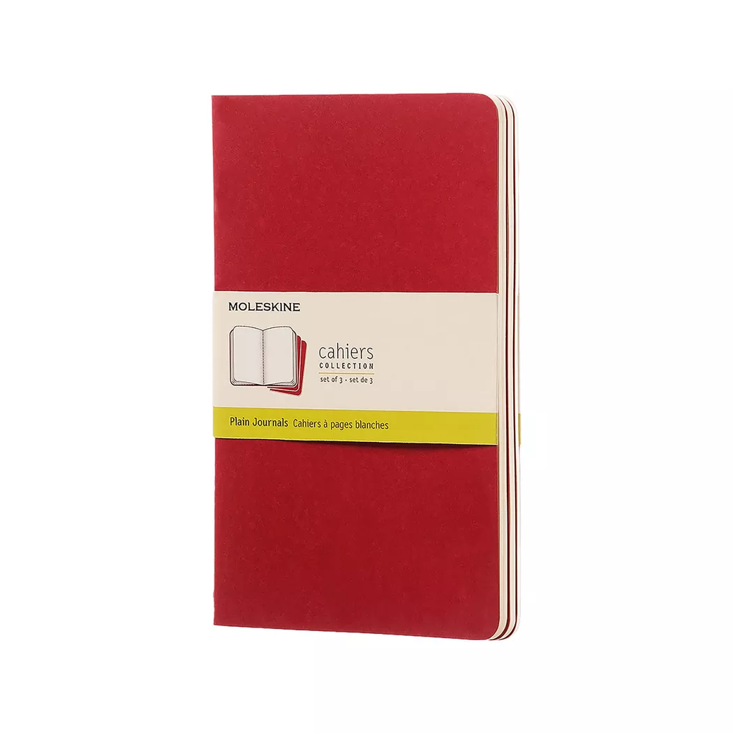 MOLESKINE Notizheft Cahier, L/A5, blanko, Karton, rot
