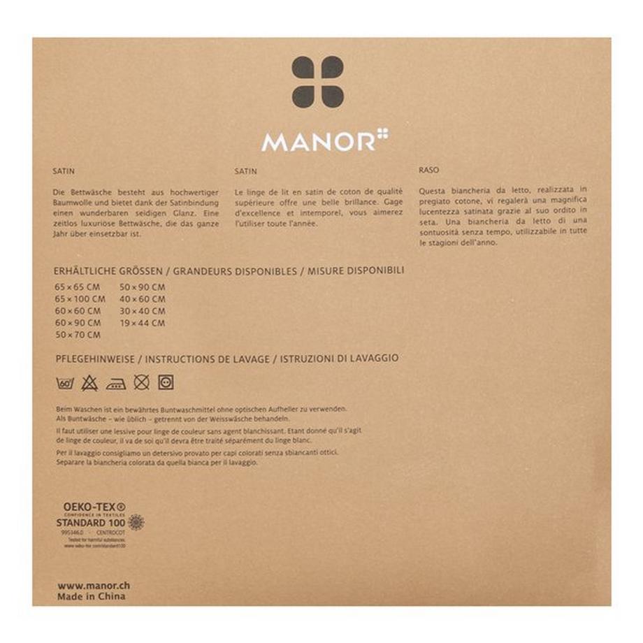 Manor Sateen Luxe Housse de traversin  