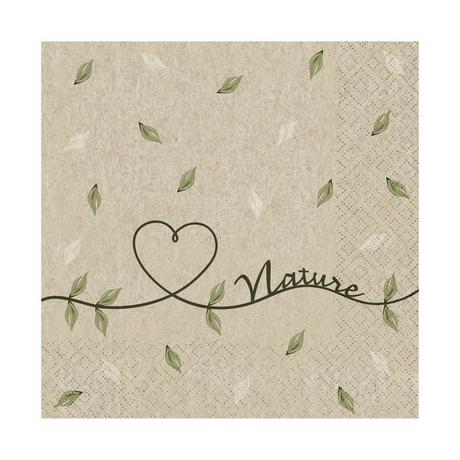 Paper + Design Love of Nature Serviettes en papier, 20 pièces 