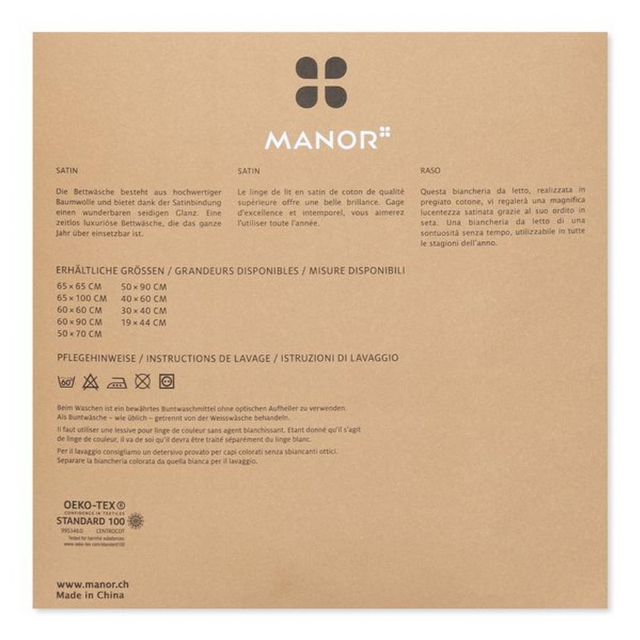 Manor Sateen Luxe Housse de traversin  