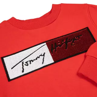 TOMMY HILFIGER Sweatshirt Sweatshirt Rot