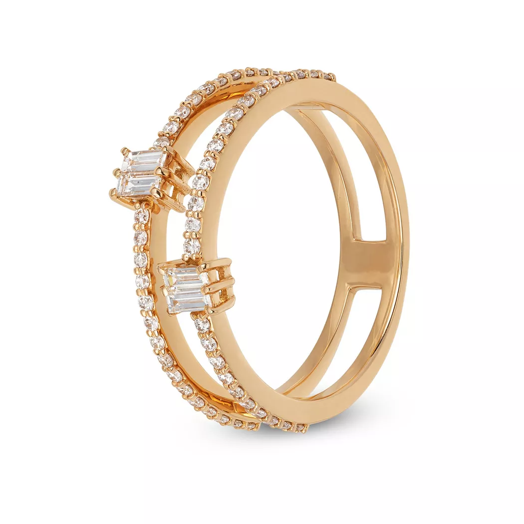 ZEN DIAMOND - Ring mit Diamant, 54, Roségold