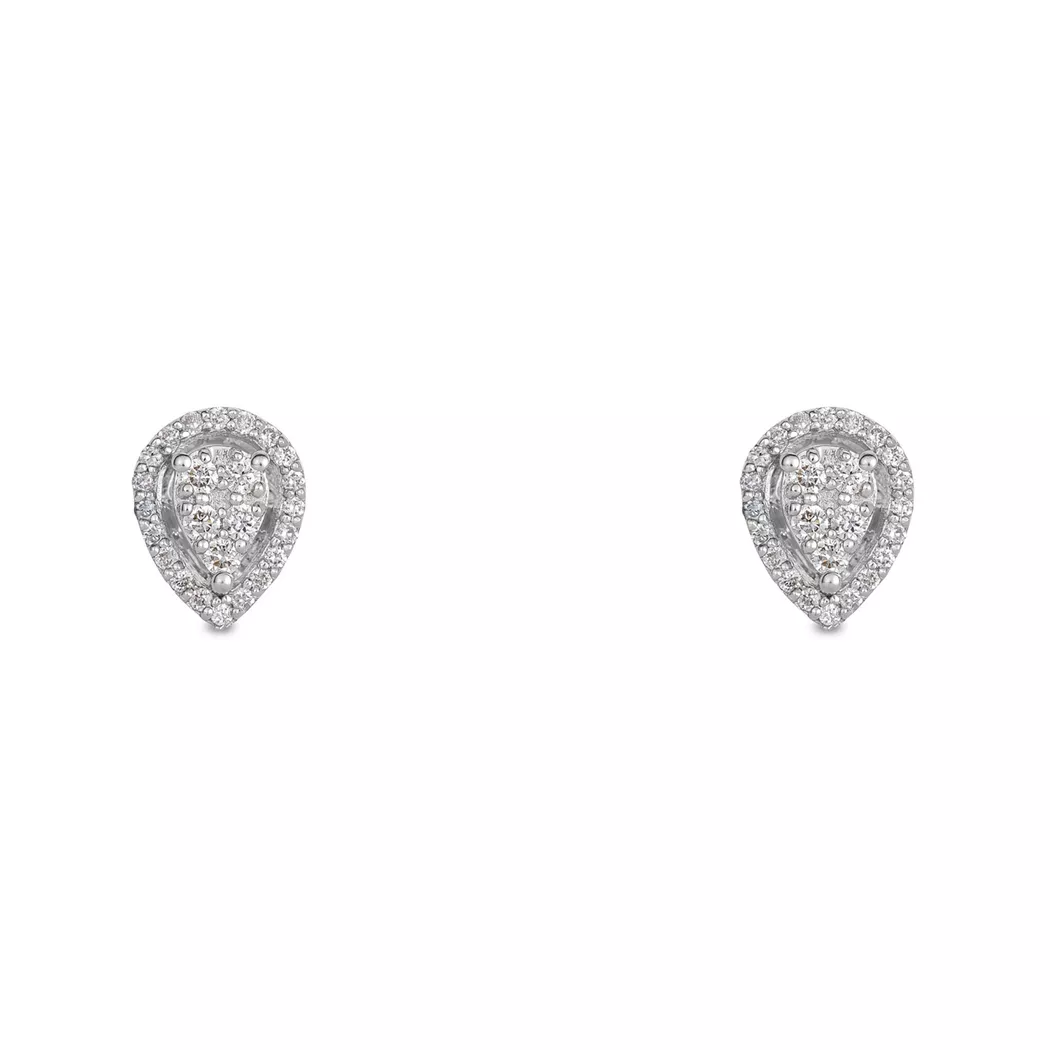 ZEN DIAMOND - Ohrstecker mit Stein, One Size, Weissgold 2