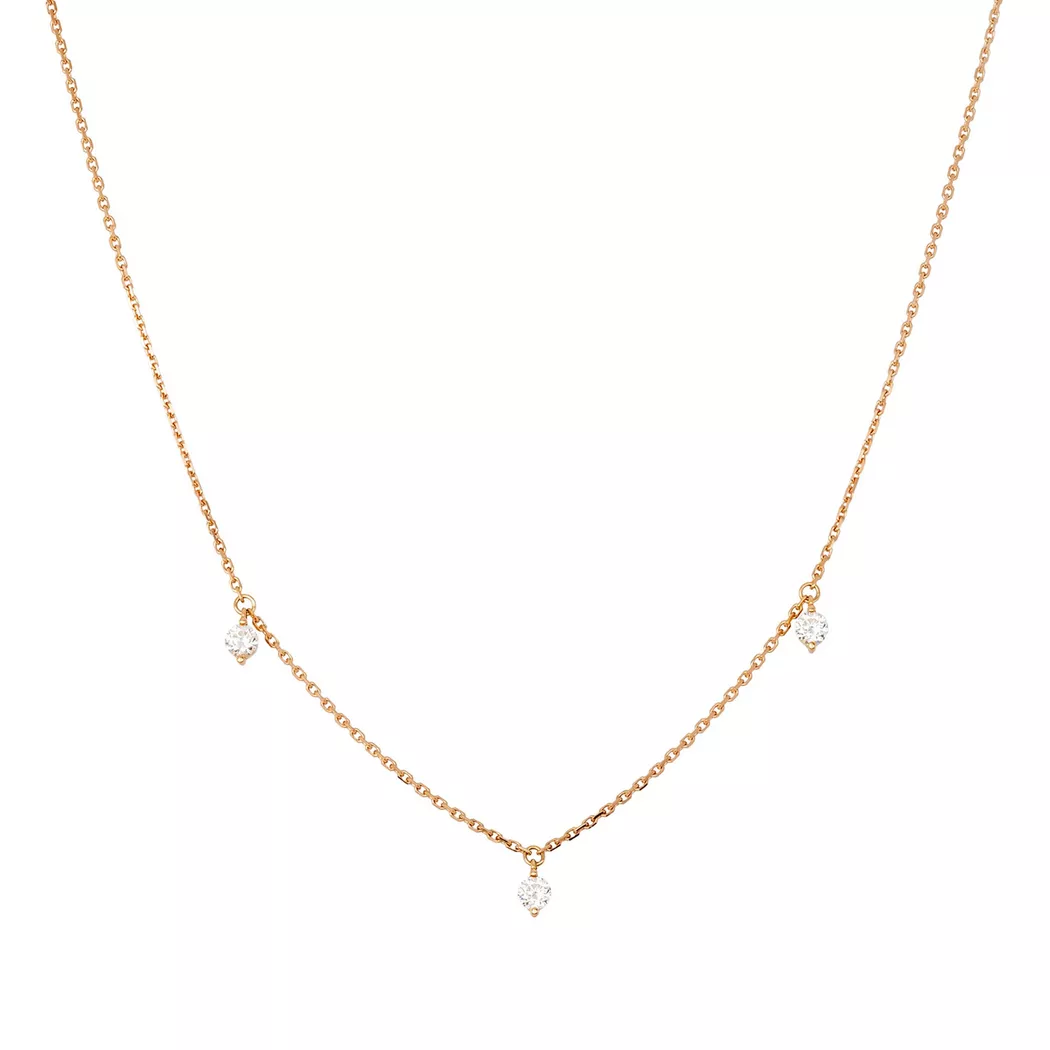 ZEN DIAMOND - Halskette, 45cm, Roségold 2
