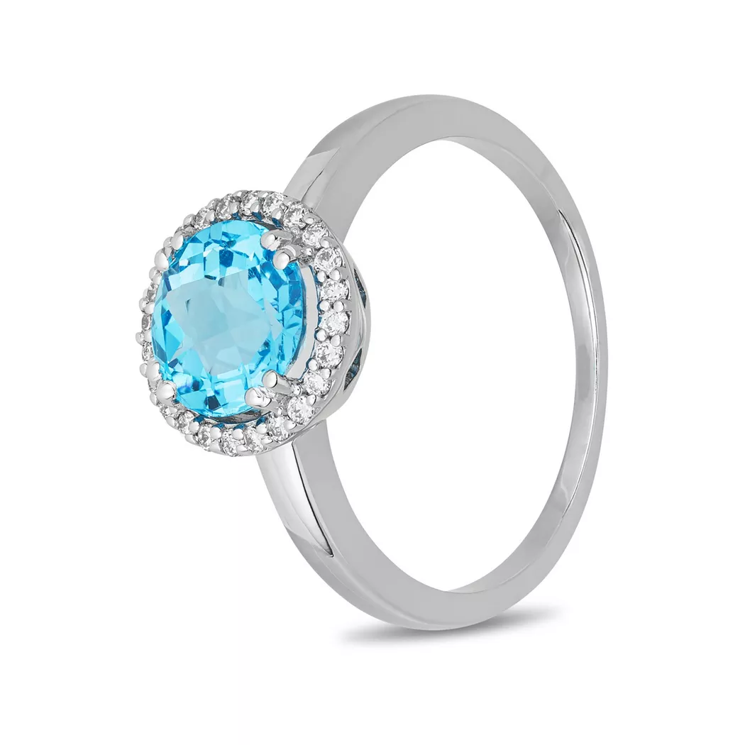 ZEN DIAMOND - Ring mit Diamant, 52, Weissgold