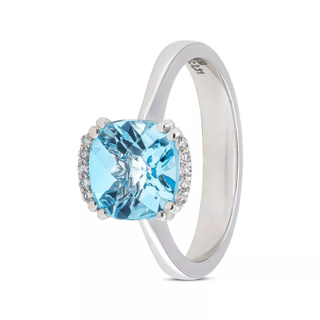 ZEN DIAMOND - Ring mit Diamant, 56, Weissgold 2