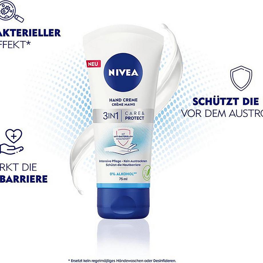 NIVEA 3in1 Care&Protect Crema Per Le Mani Antibatterica 3in1 Care & Protect 