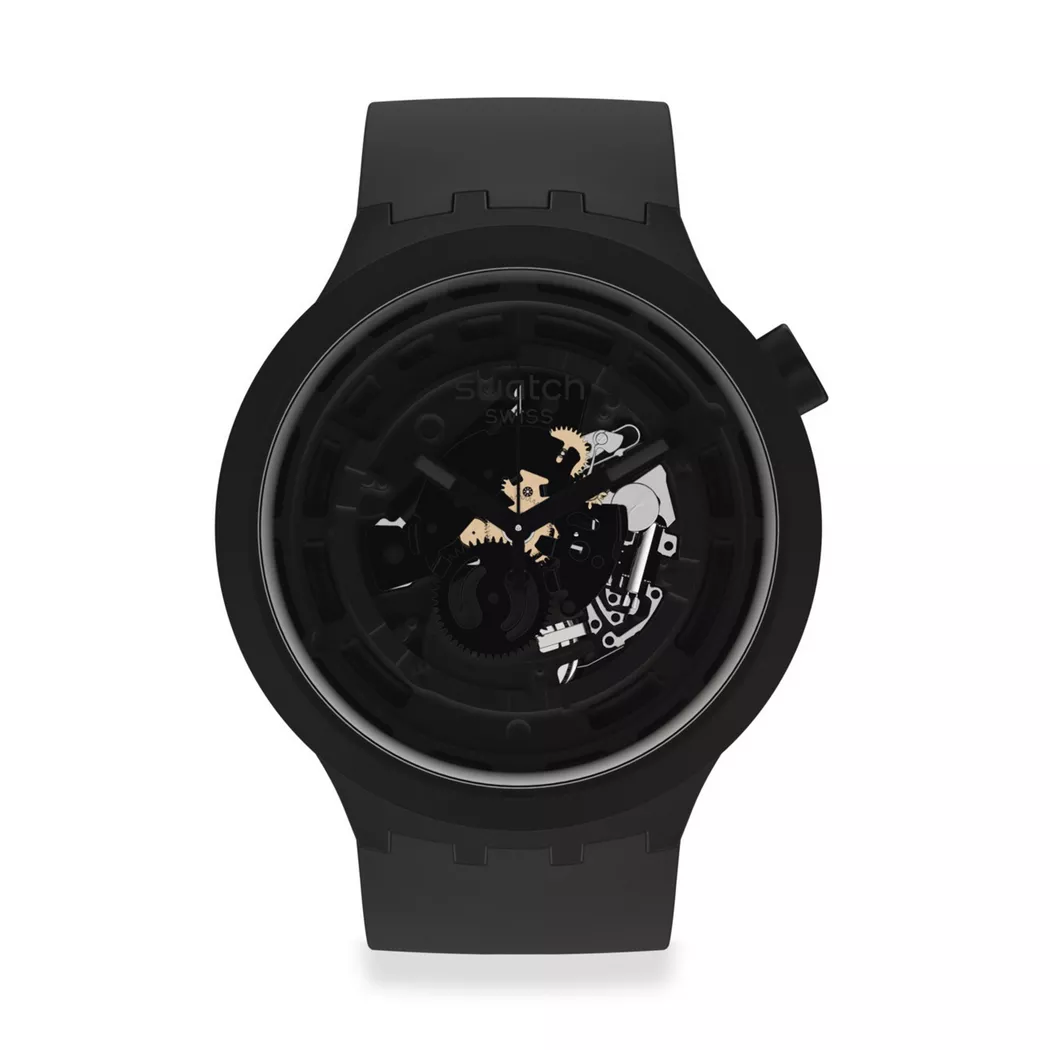 Swatch - Analoguhr, Big Bold Bioceramic C-black, 47mm
