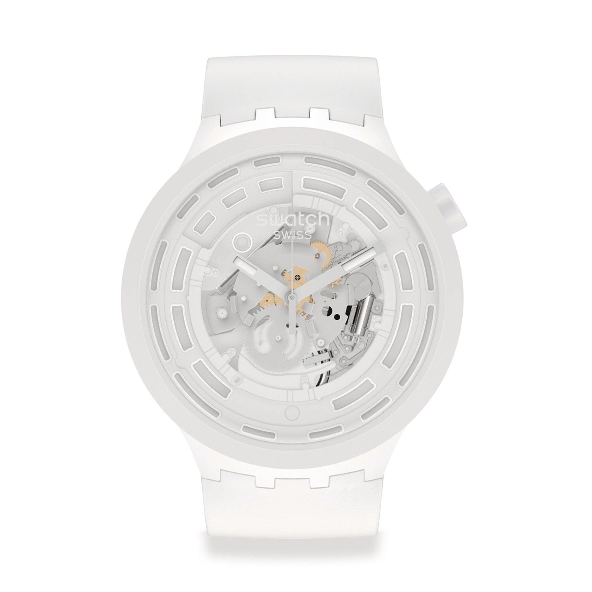 swatch BIG BOLD BIOCERAMIC C-WHITE Analoguhr 