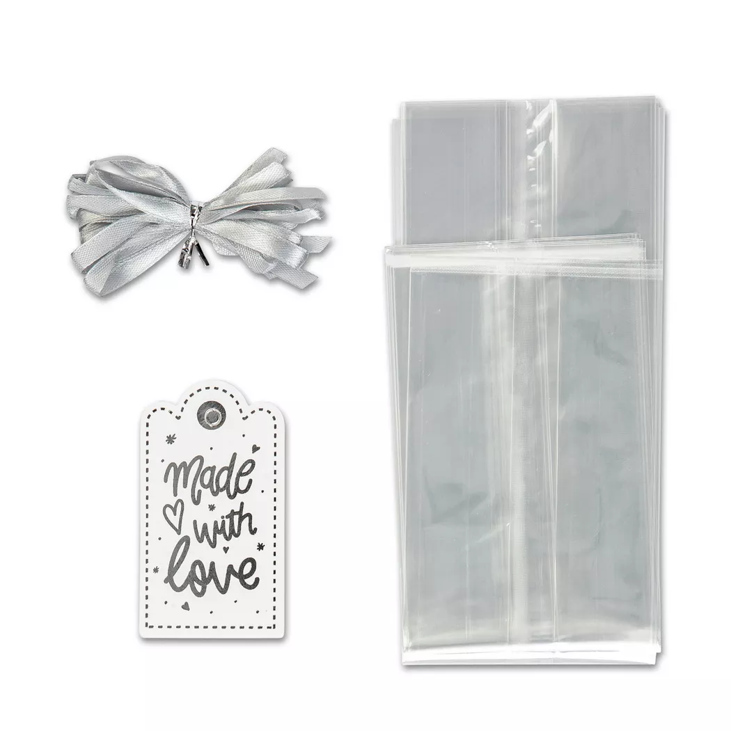 Manor - Geschenkbeutel-Set, 8X30CM, Silber