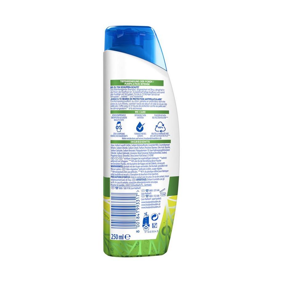head & shoulders  Shampooing Deep Clean Pour Cuir Chevelu Gras 