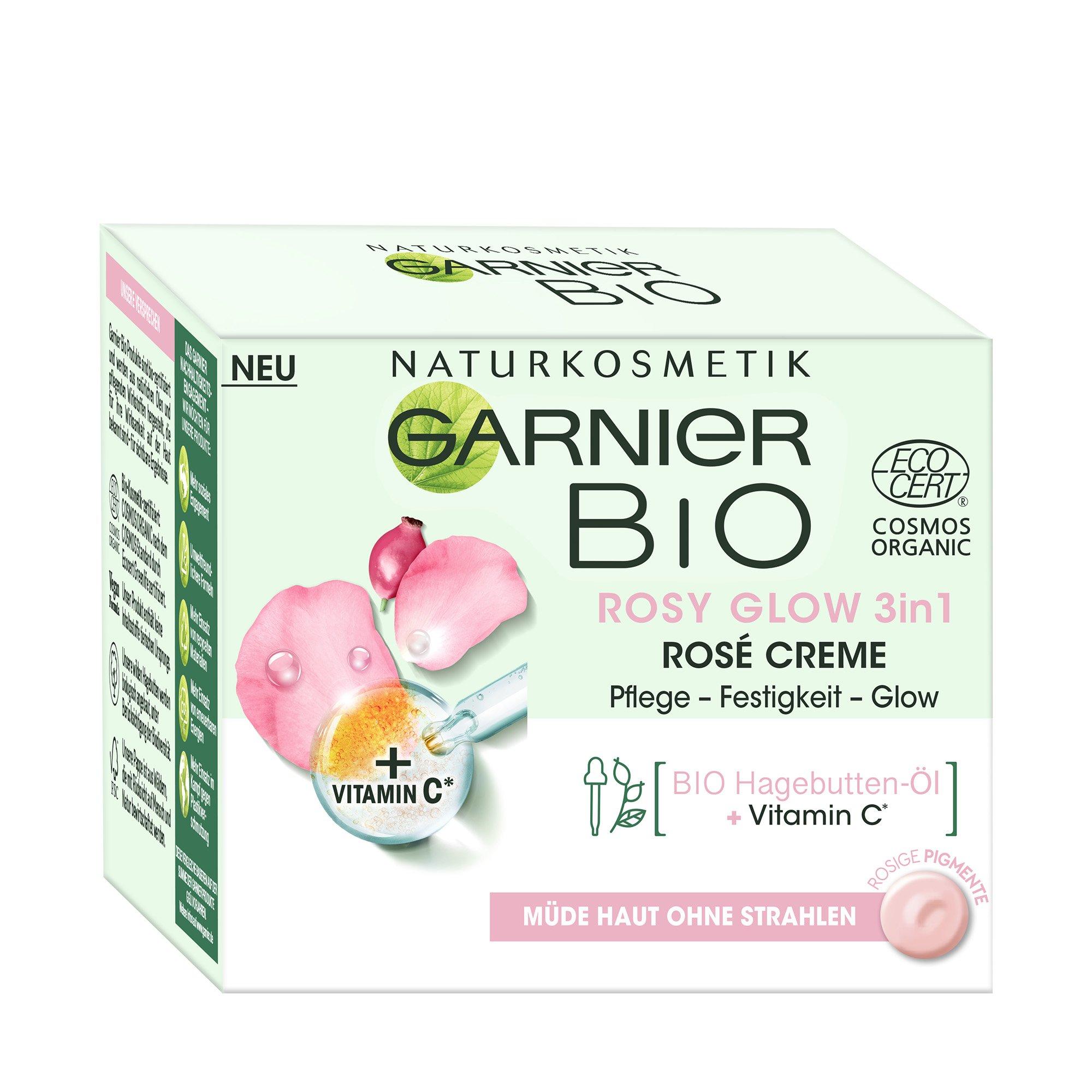 Image of GARNIER BIO Bio Rosy Glow 3in1 Gesichtscreme - 50ml