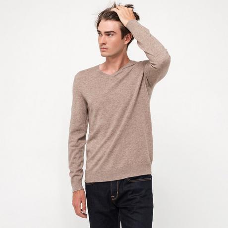Manor Man Cashmere Merino Pull, col V, manches longues 