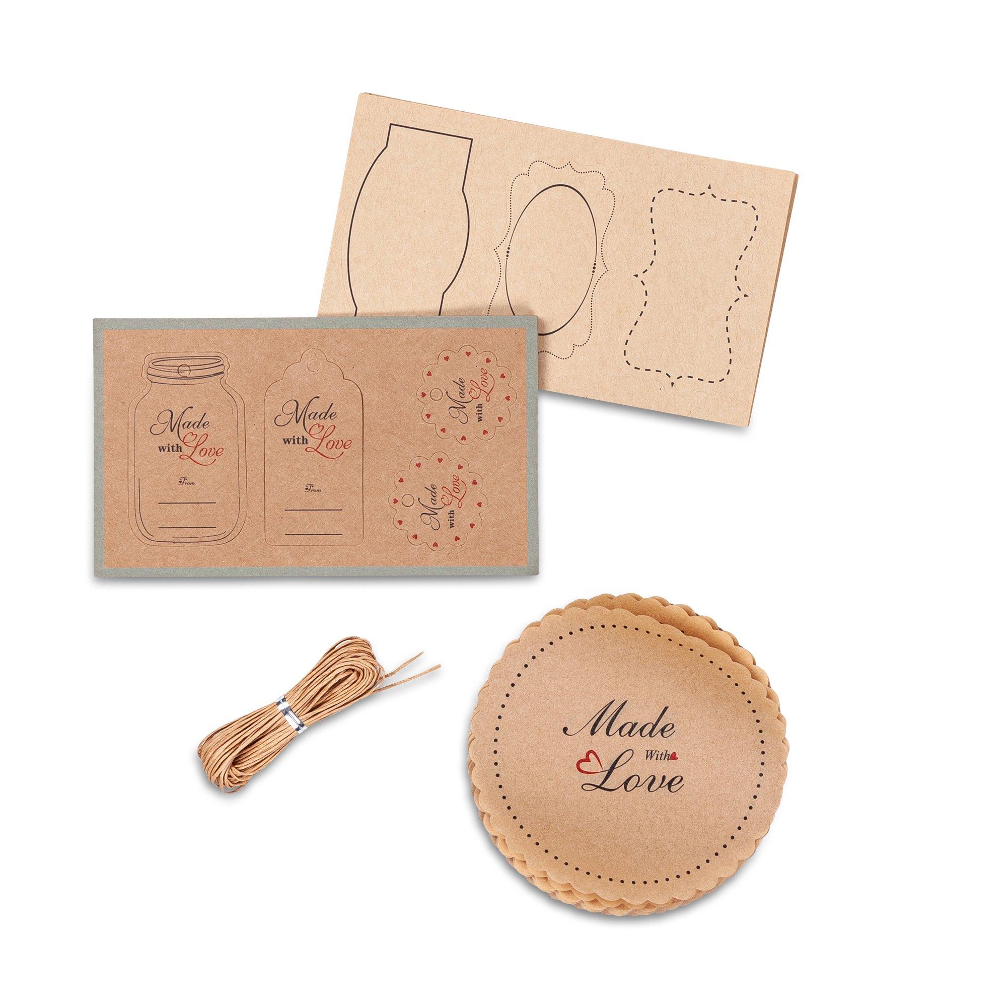 Manor Etiketten für Einmachgläser Made with Love 