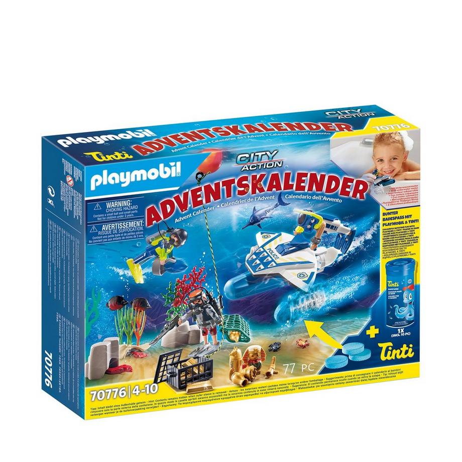 Playmobil  70776 Calendrier de l'Avent "Jeu de bain Policiers mission aquatique" 
