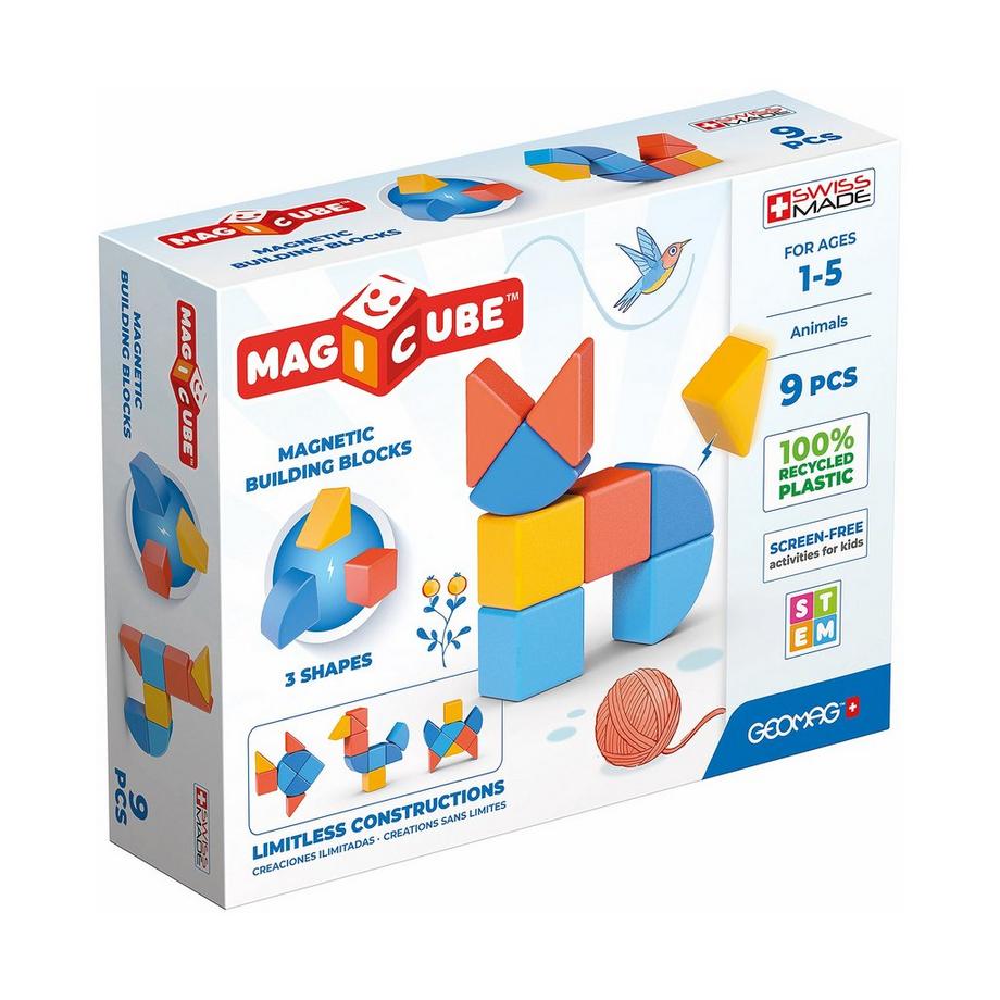 Geomag  MagiCube Animali, 9 Pezzi 