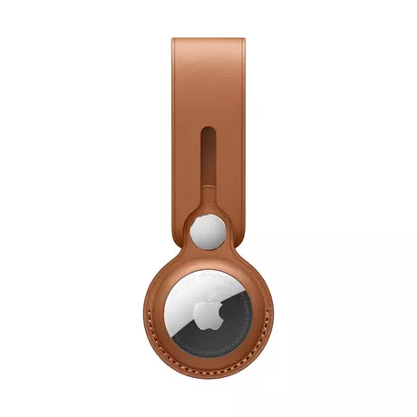 Apple AirTag Loop Leather Pendentif pour Keyfinder Brun