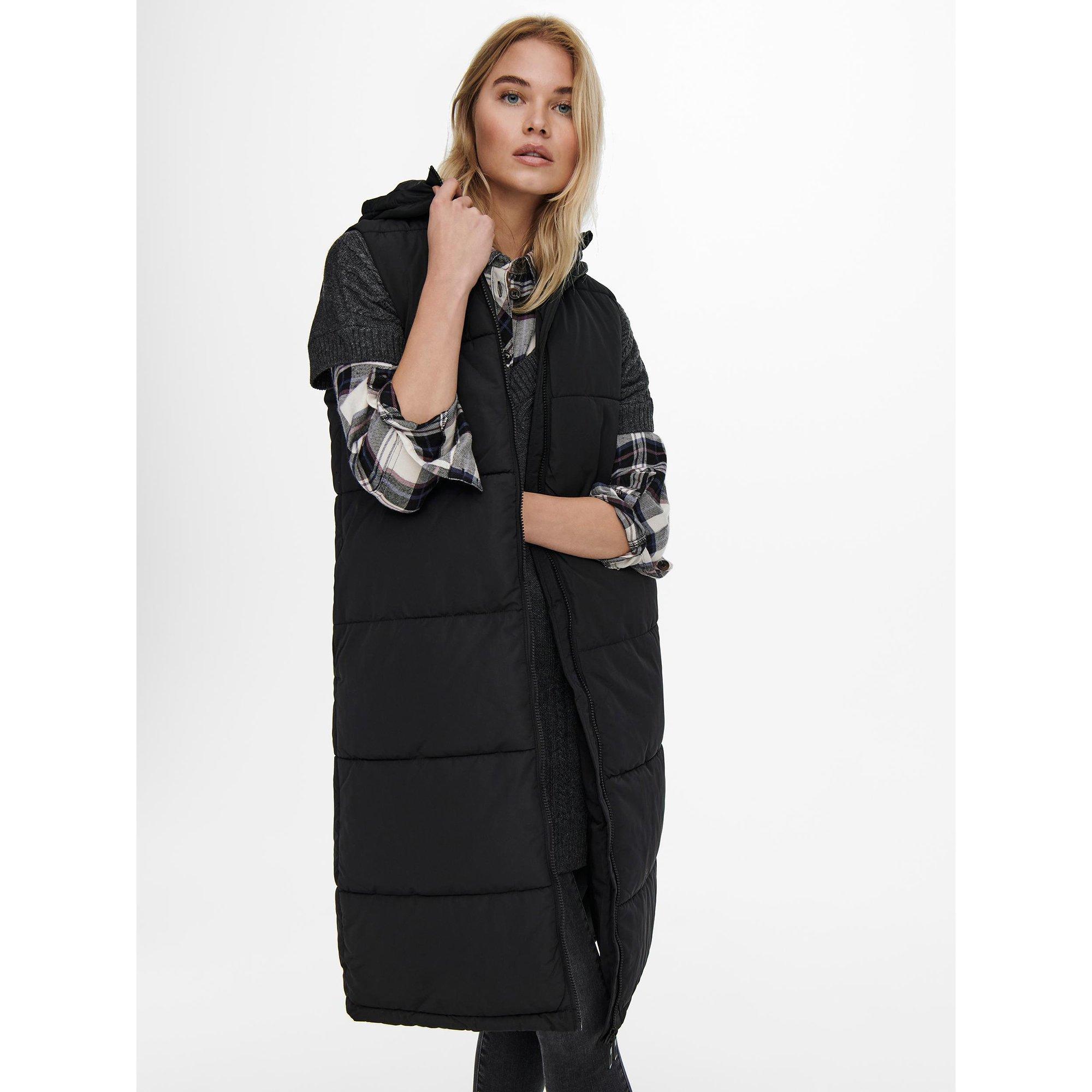 Image of Gilet, Wattiert Mit Kapuze Damen Black S