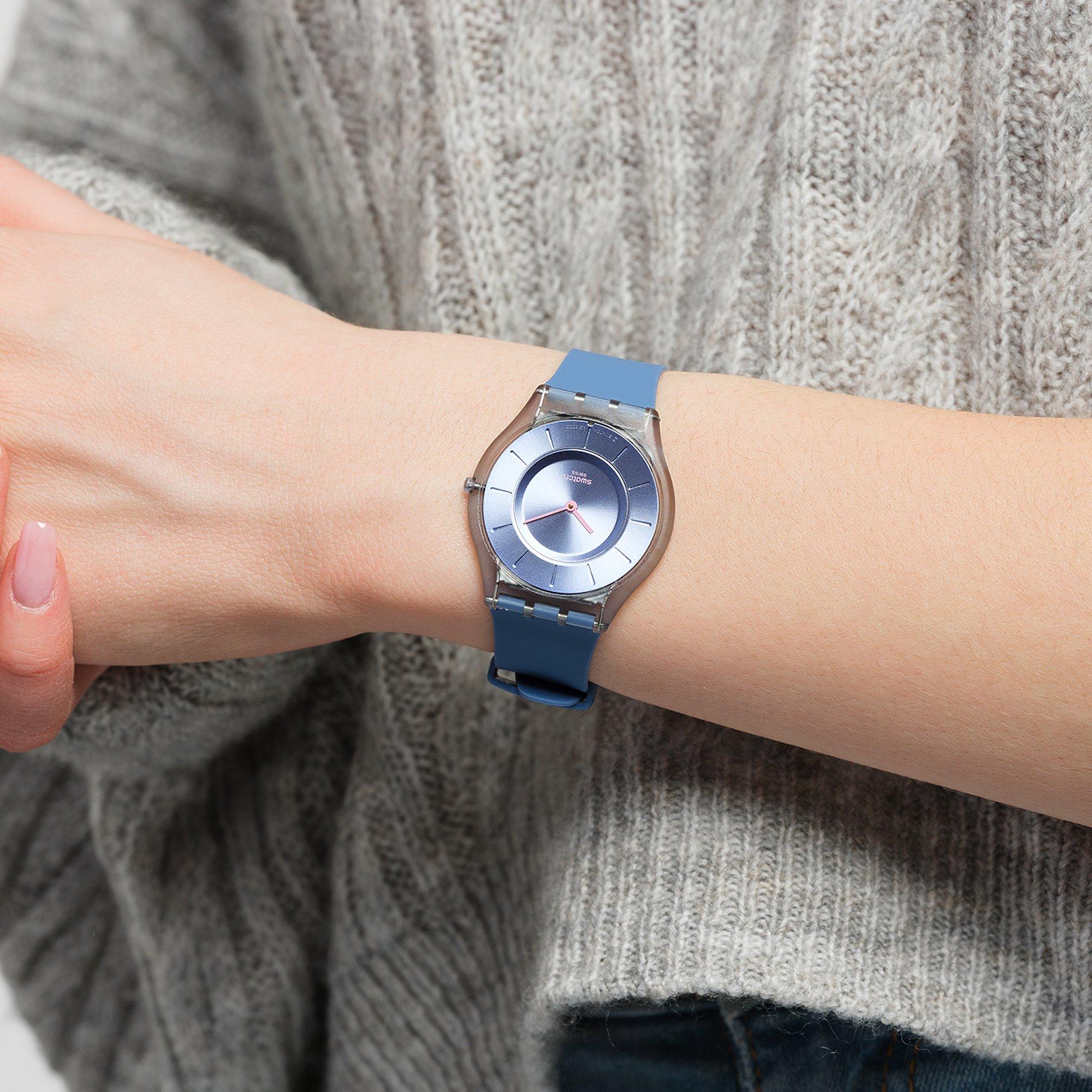 swatch SKIN DENIM BLUE Analoguhr 