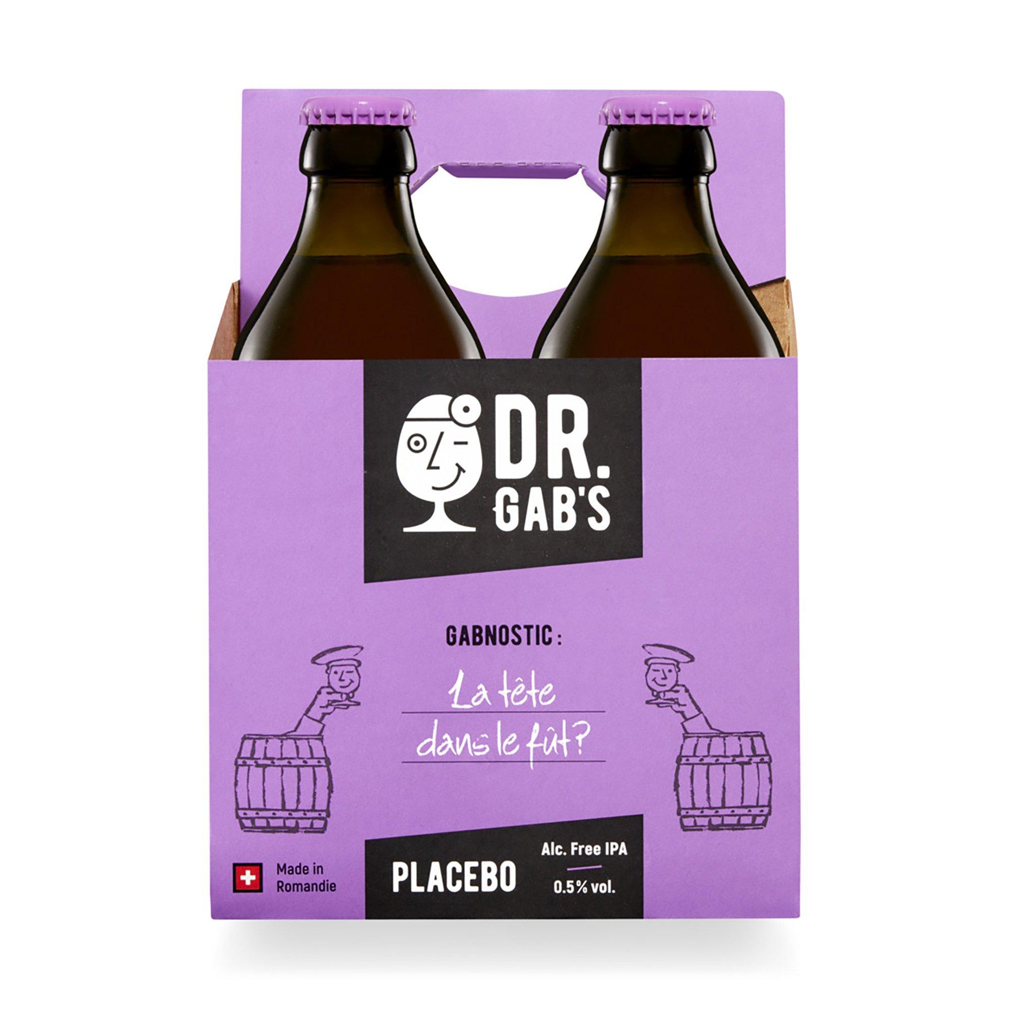 DOCTEUR GAB'S Placebo, sans alcool, 4 x 33 cl  