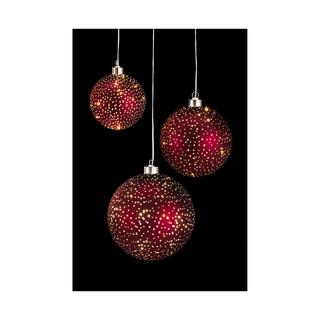 STT Objet lumineux Glamour Ball Set bordeaux 