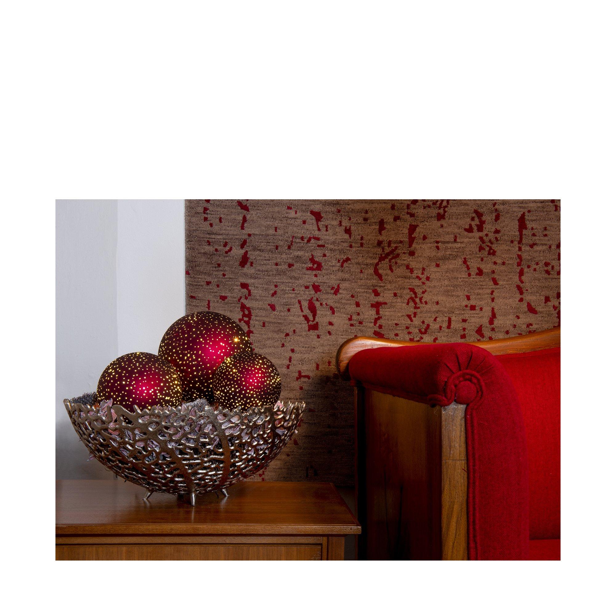 STT Oggetto luminoso Glamour Ball Set bordeaux 