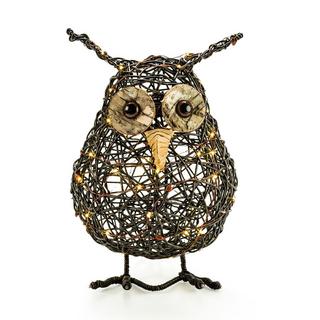 STT Lichtobjekt Snooki Rattan owl S 