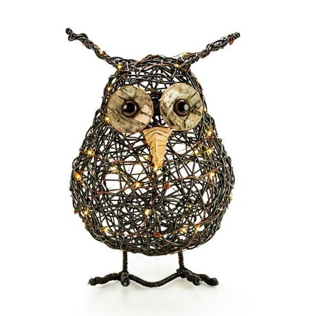 STT Oggetto luminoso Snooki Rattan owl S 