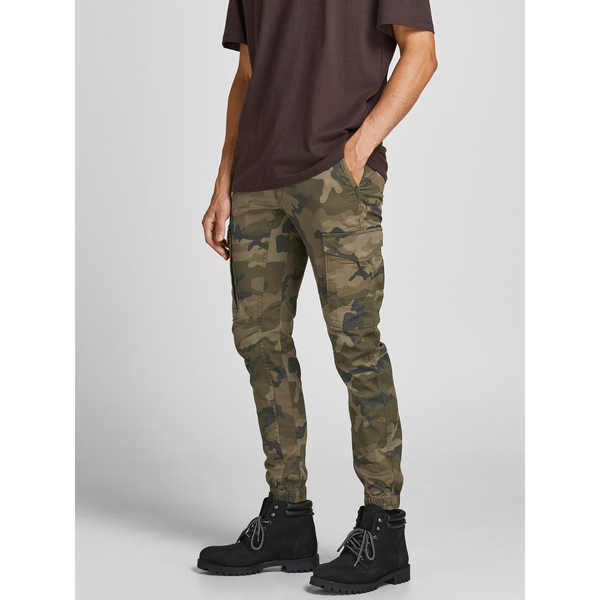 Jack & Jones Herren Cargohose JJIPAUL JJFLAKE AKM 542 Grün - Olive Nig