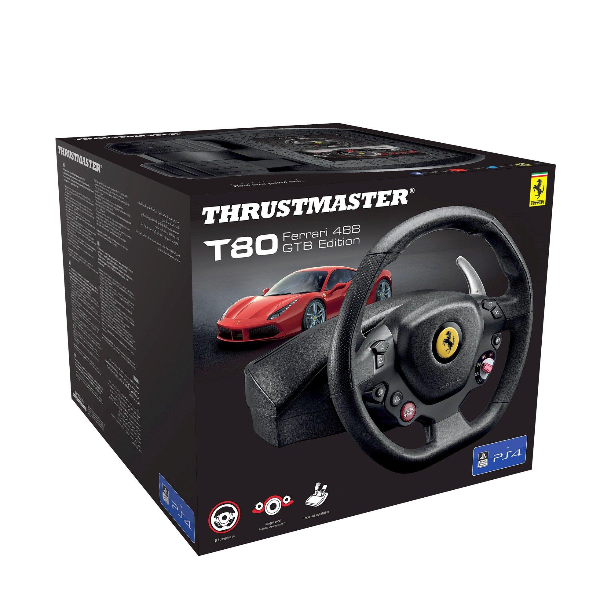 Thrustmaster - Volant T80 Ferrari 488 GTB Edition - Réplique 8/10 de  l'authentique volant de la Ferrari 488 GTB. Pour un réalisme total dans  tous les