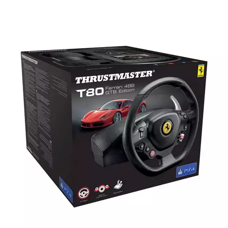 THRUSTMASTER T80 Ferrari 488 GTB Edition Wheel (PS5, PS4, PC) Gaming-Lenkrad Black