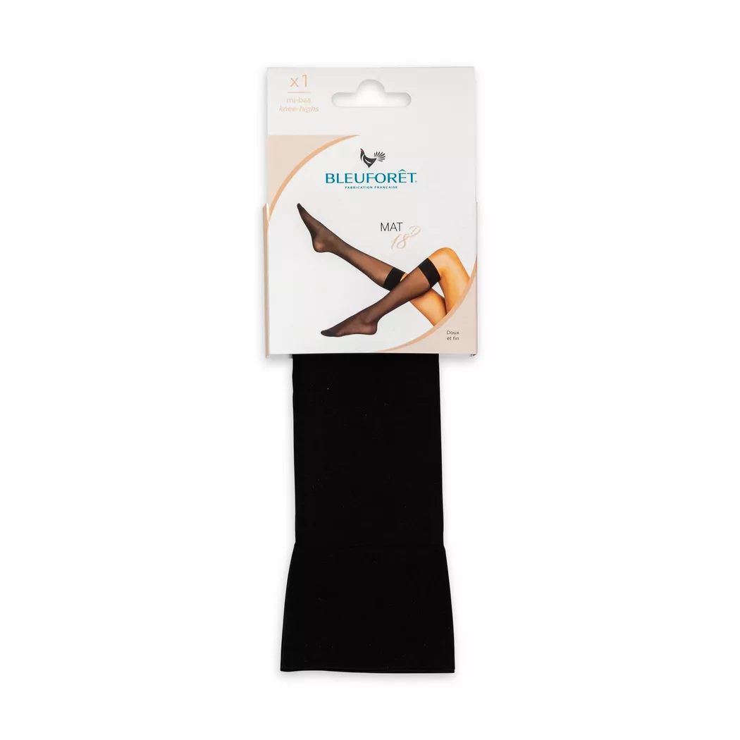 Bleu Foret Fischnetz Knee-High Stockings Black Onesize