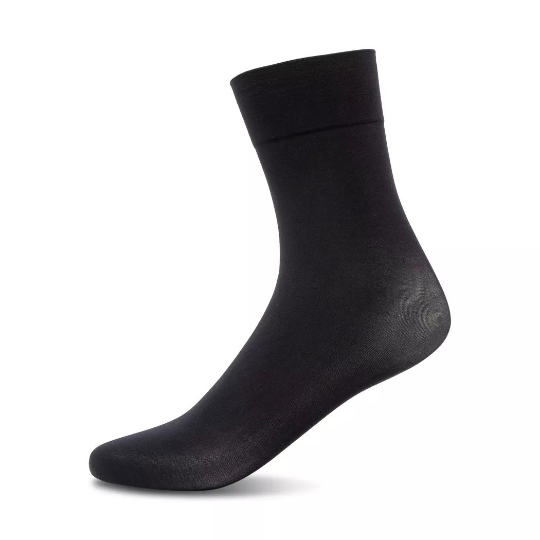 Bleu Foret Fischnetz Kniestrümpfe Schwarz Onesize 2
