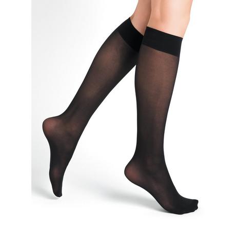 BLEU FORET Velouté Semi-Opaque 30 Denier Kniestrümpfe  