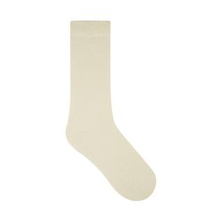 BLEU FORET Chaussettes mi-mollet unies en cachemire  