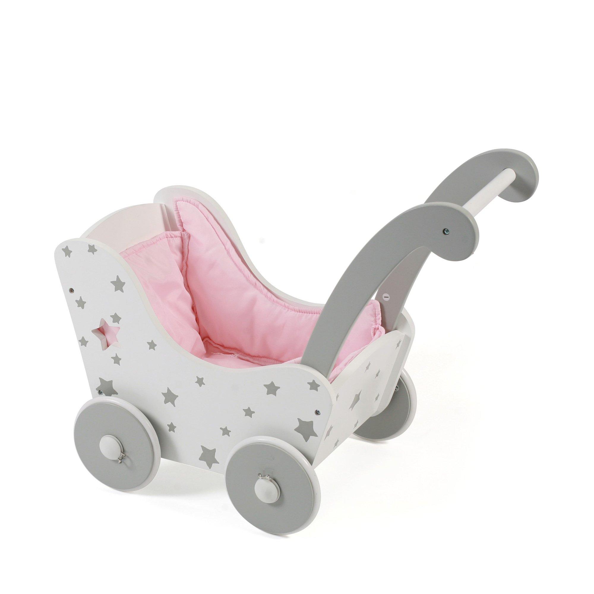 Image of Holz-Puppenwagen Grau