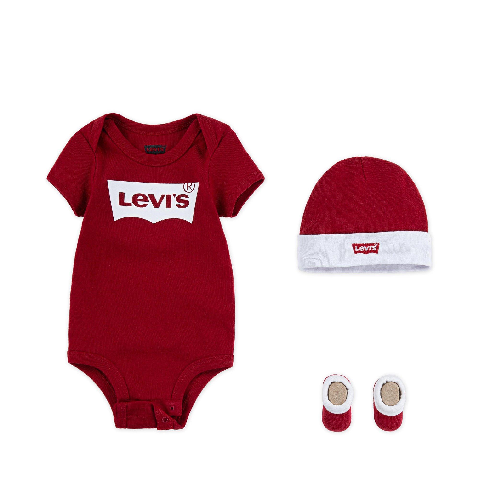Image of Set: Body, Mütze Und Socken Jungen Rot 0-6M